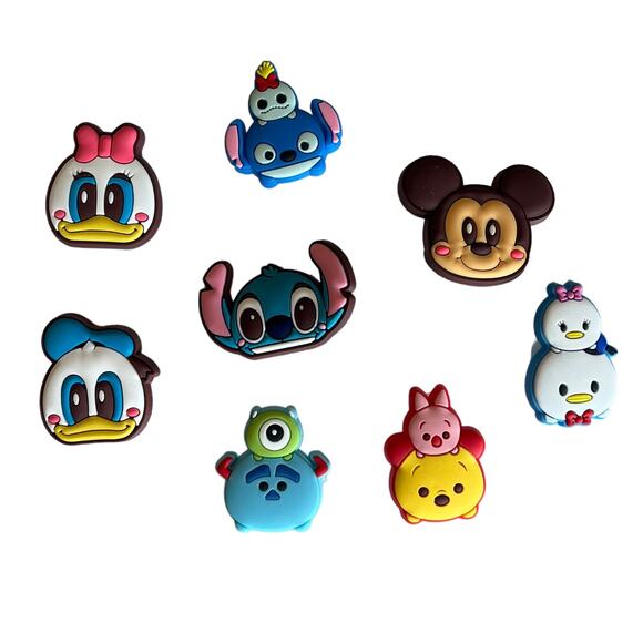NEW Lilo Stitch Mickey Mouse SHOE CHARMS 8pc For Rubber Clogs Bags + Donald Duck - Picture 6 of 6